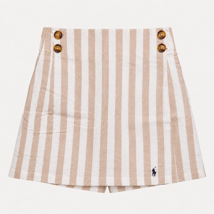 Women's Ralph Lauren Stripped Skorts (Beige)