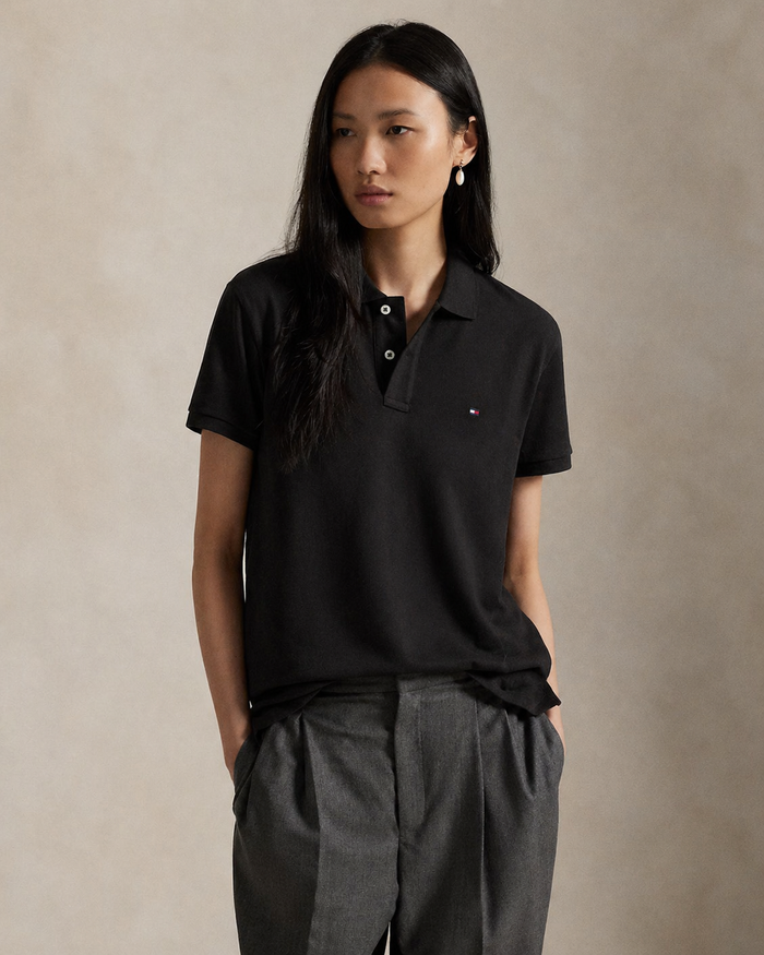 Women’s Tommy Hilfiger Polo Shirt (Black)