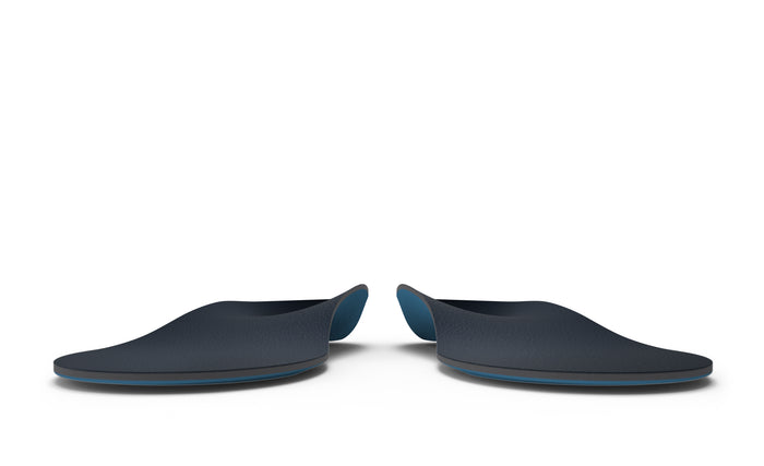 A pair Superfeet's Work Memory Insole shown from the front against a white background.