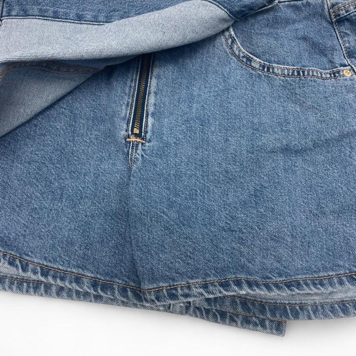 Zara blue denim mini skirt