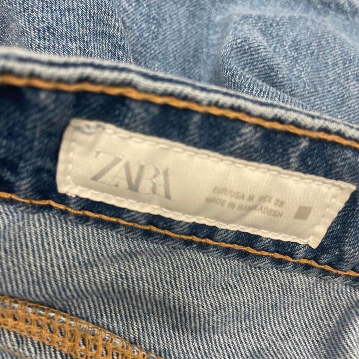 Zara blue denim mini skirt